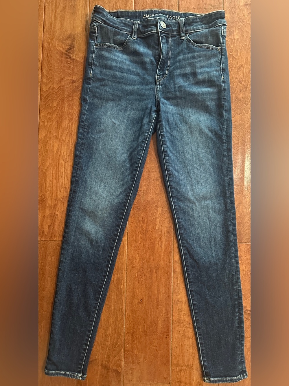 American Eagle high rise skinny jeans next level stretch sz 8 long